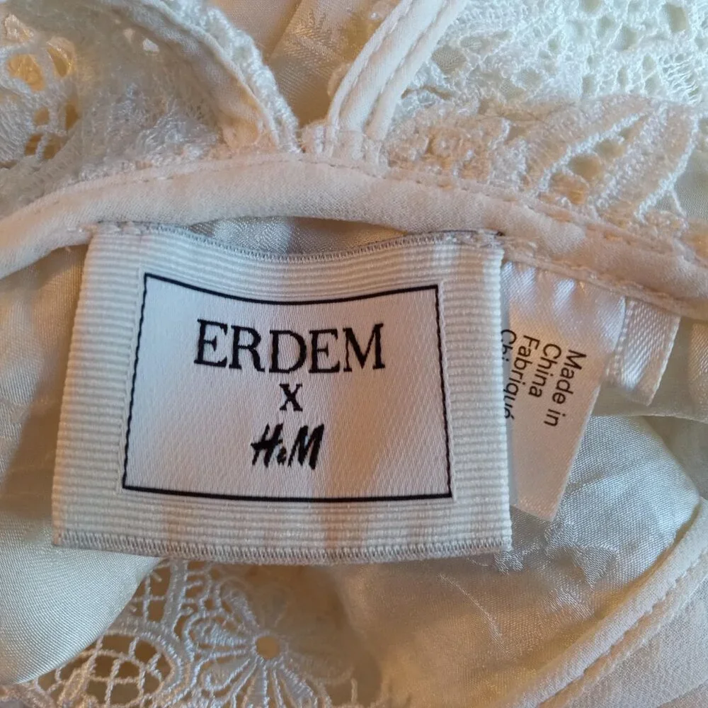 ERDEM x H&M collab Ivory Lace Long Sleeve Blouse - Picture 8 of 10